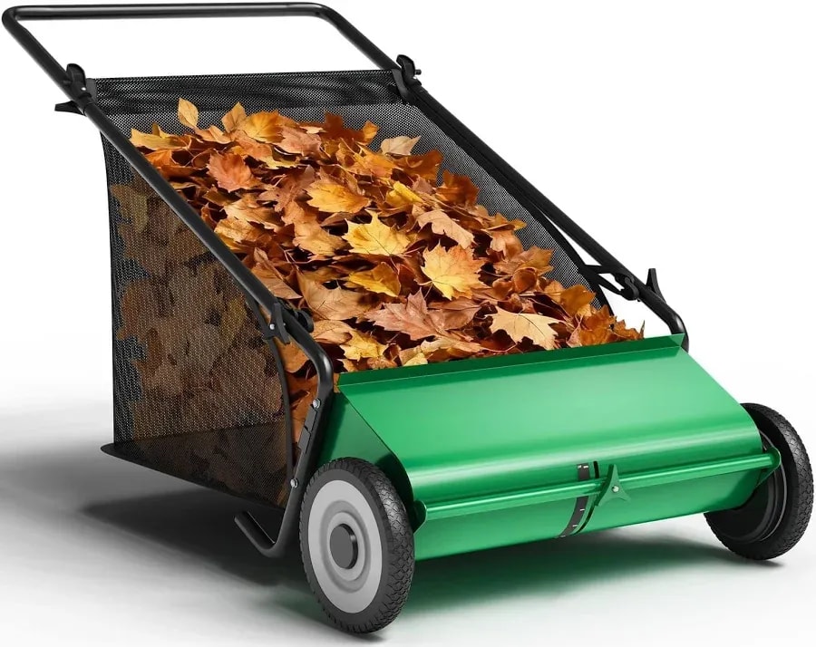 Push lawn sweeper, 26-inch, 7 cu ft bag