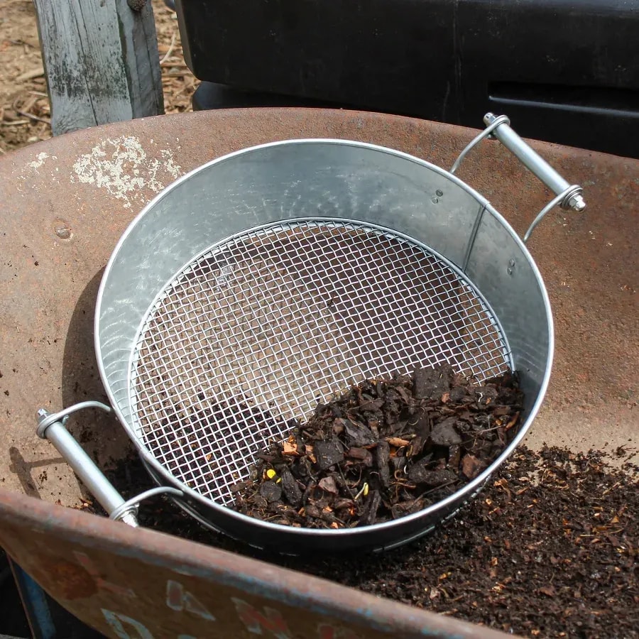 Compost sifter with handles, 19 × 16 in