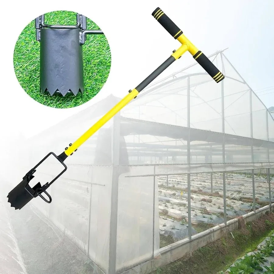 Long-handled bulb planter and sod plugger, 39-inch