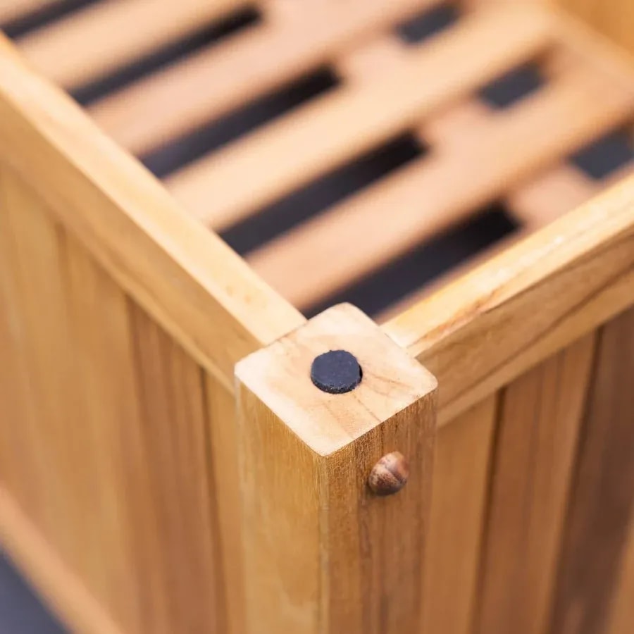 Teak garden storage box, 49 gallon