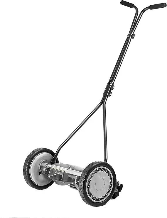 Push reel lawn mower, 14-inch cut, 5 blades