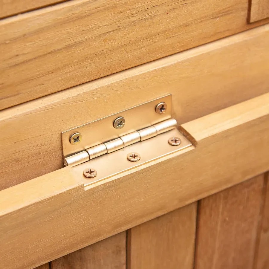 Teak garden storage box, 49 gallon