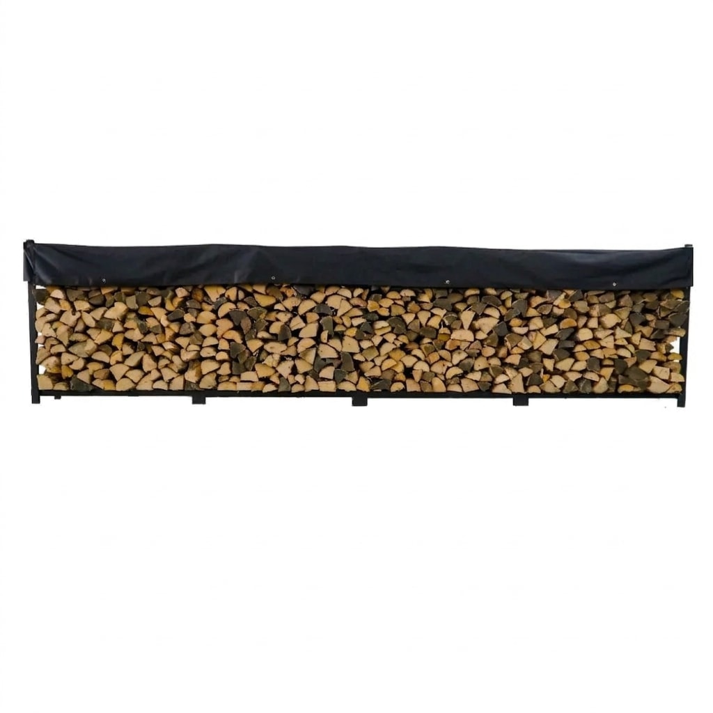 Firewood rack, 16 ft — holds a full cord