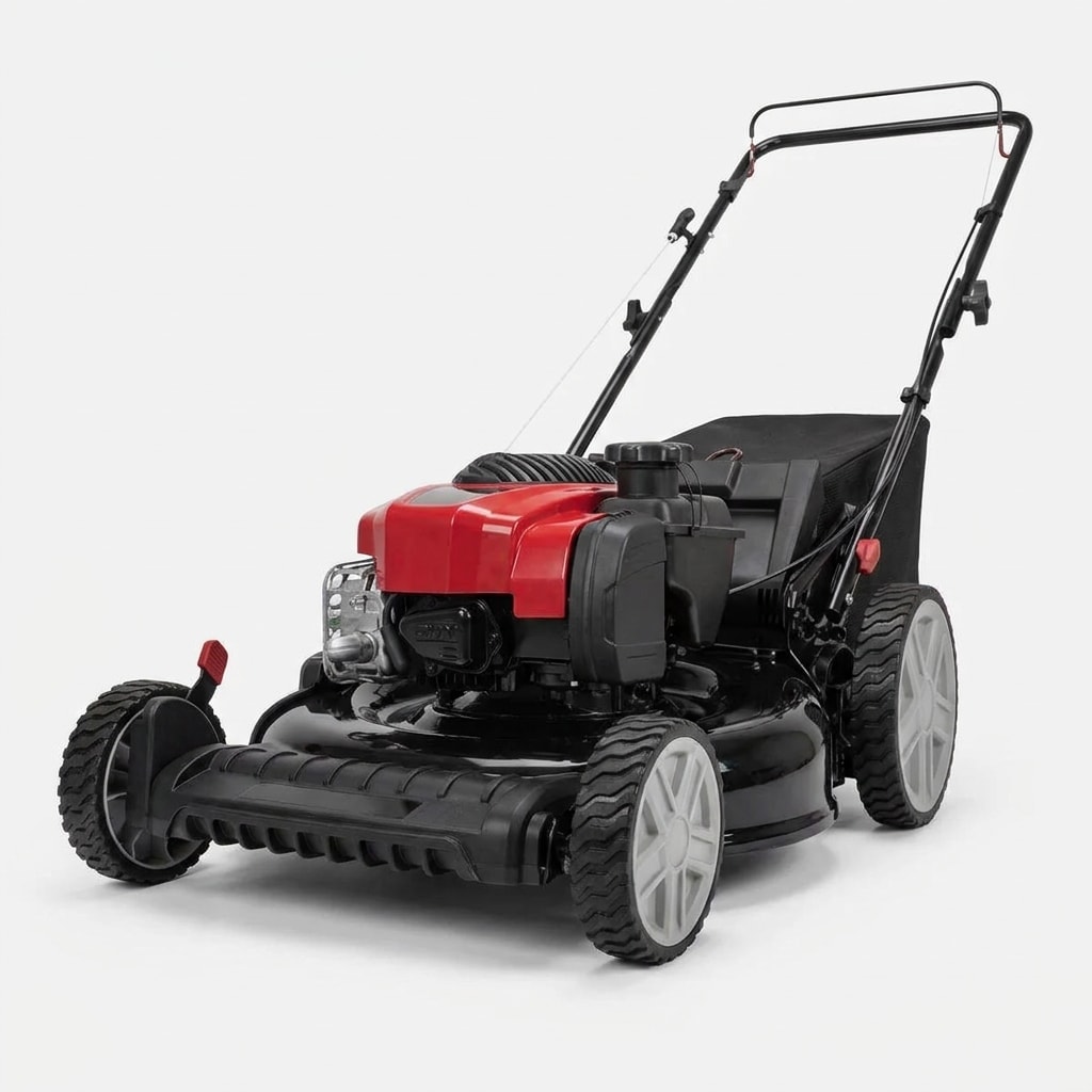 Petrol push lawn mower, 21-inch cut, 150 cc, fold-and-store