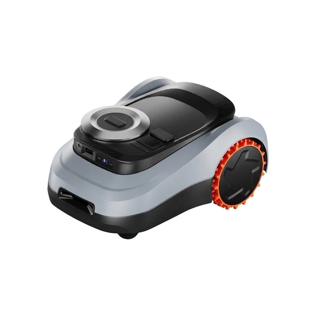 Robot lawn mower with lidar navigation, wire-free, grey