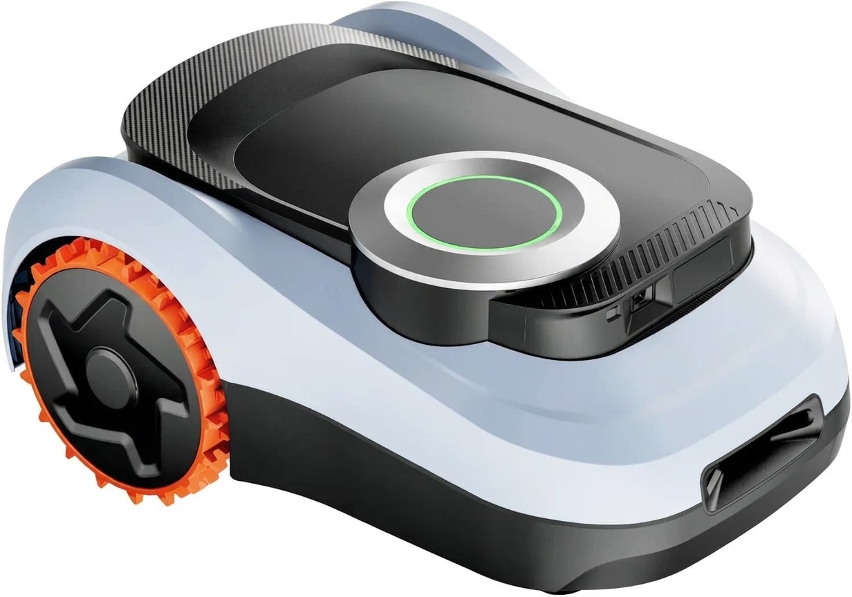 Robot lawn mower with lidar navigation, wire-free, grey