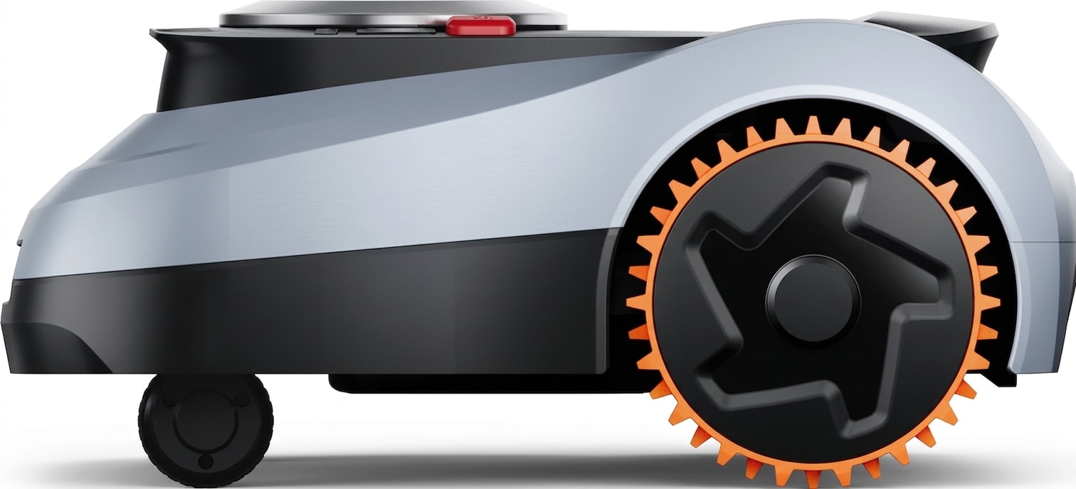 Robot lawn mower with lidar navigation, wire-free, grey