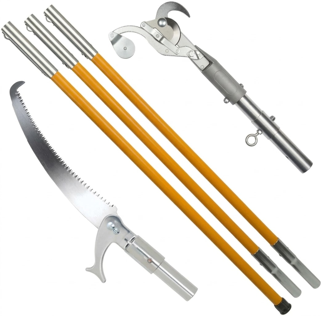 Pole pruner and saw set, extends to 18 ft