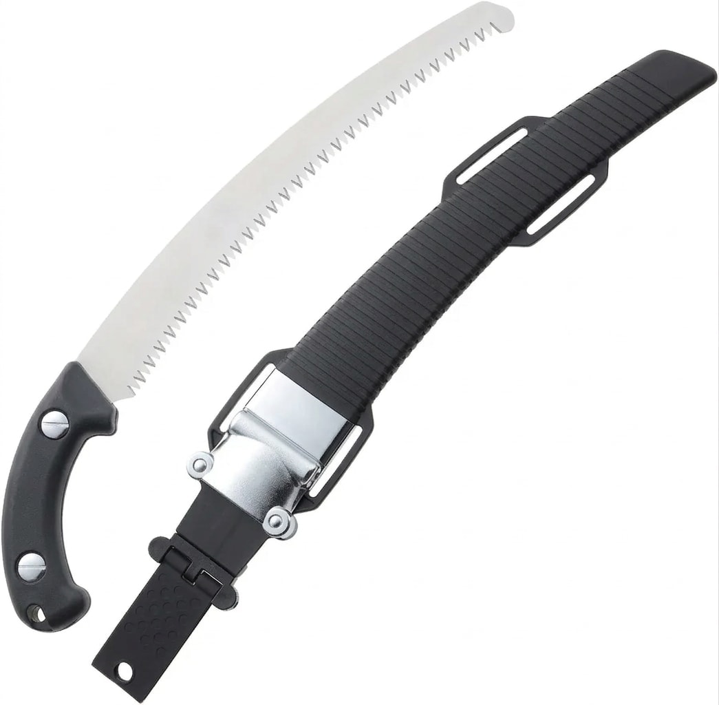 Arborist hand saw with sheath, 13-inch blade