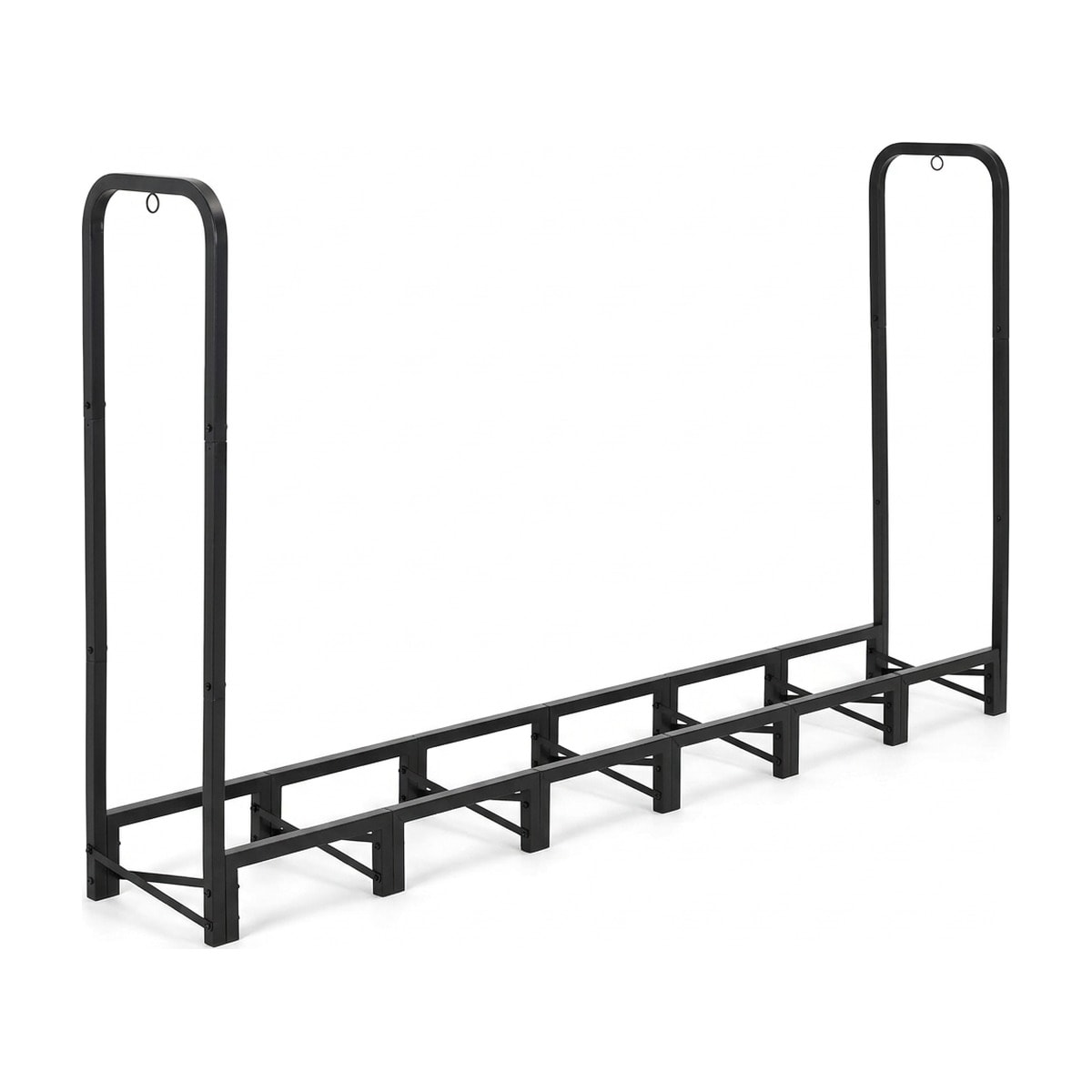 Heavy-duty firewood rack, 8 ft — holds 1/2 cord