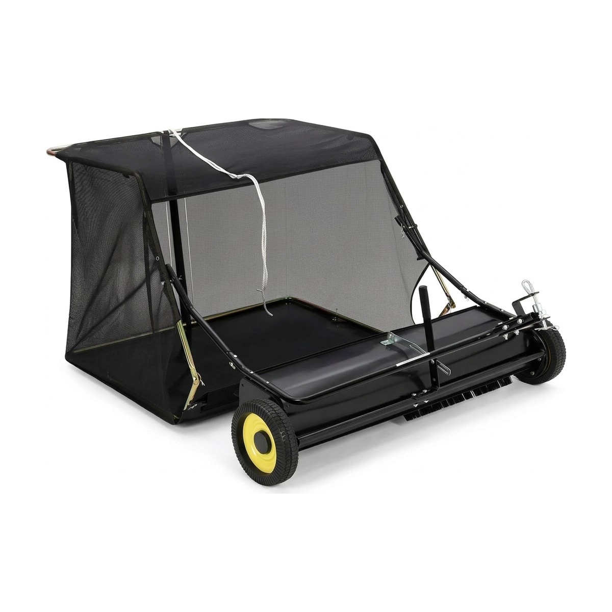 Tow-behind lawn sweeper, 44-inch, leaf and grass collector