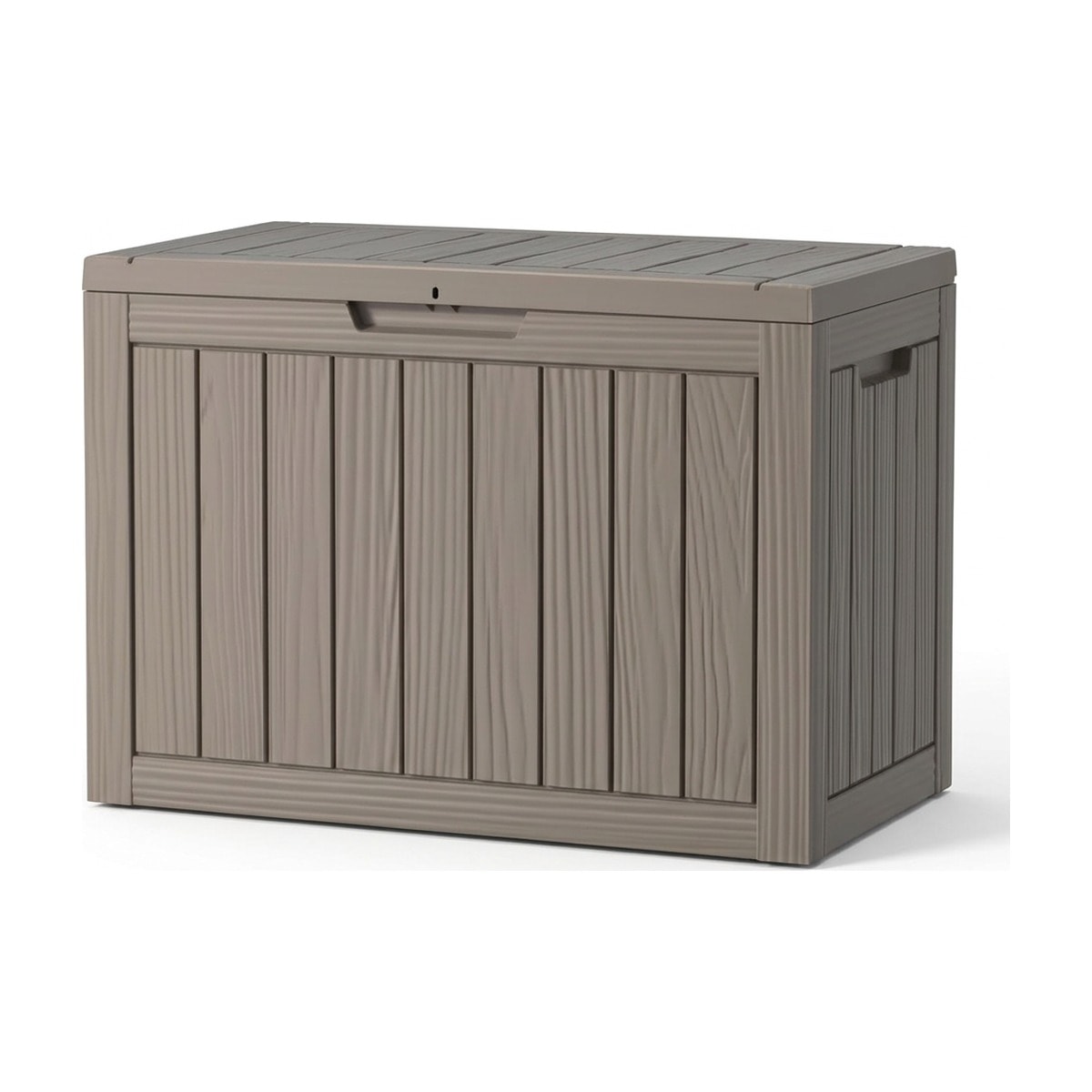 Resin outdoor storage box, 45 gallon, grey
