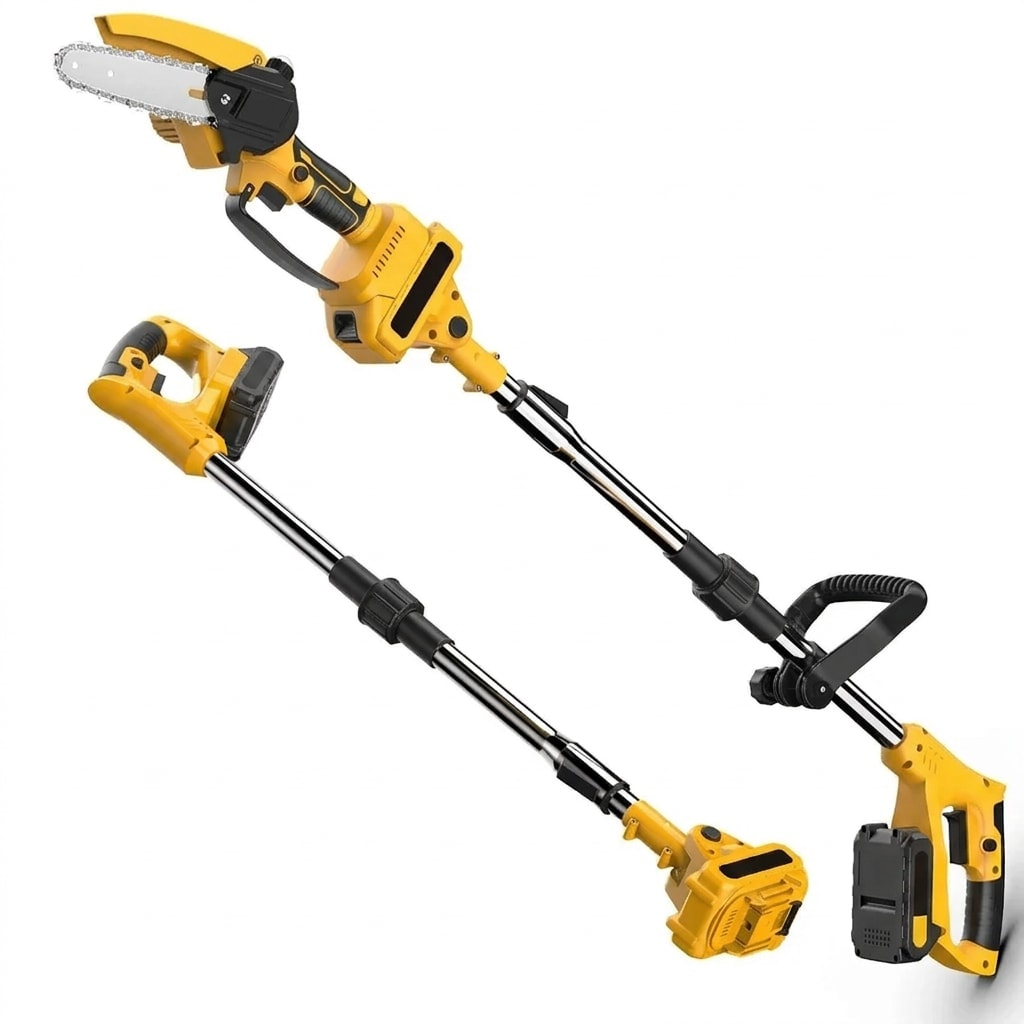 Cordless pole saw and mini chainsaw, 2-in-1, brushless