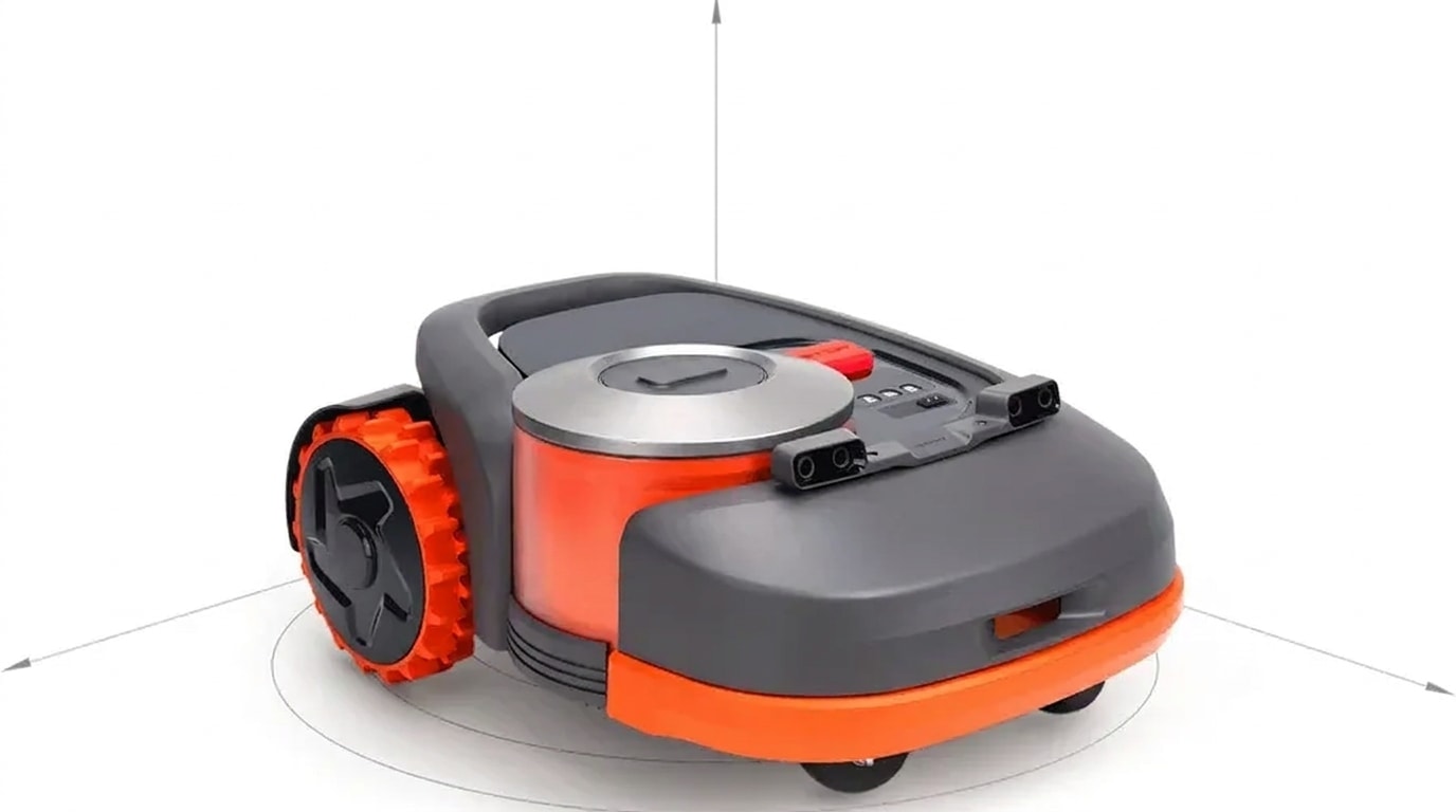 Robot lawn mower, 8.3-inch cut, wire-free, large lawns