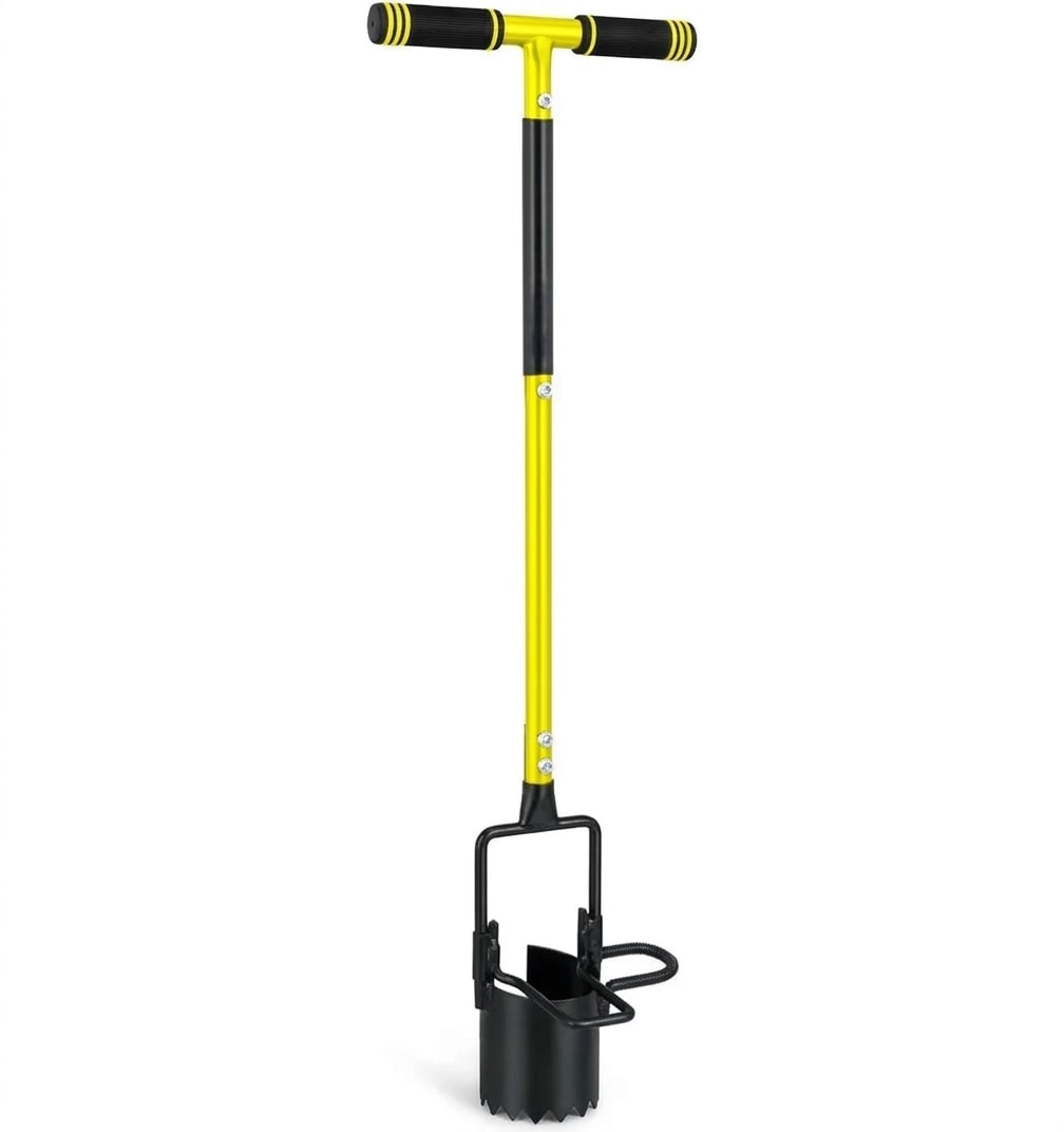 Long-handled bulb planter and sod plugger, 39-inch