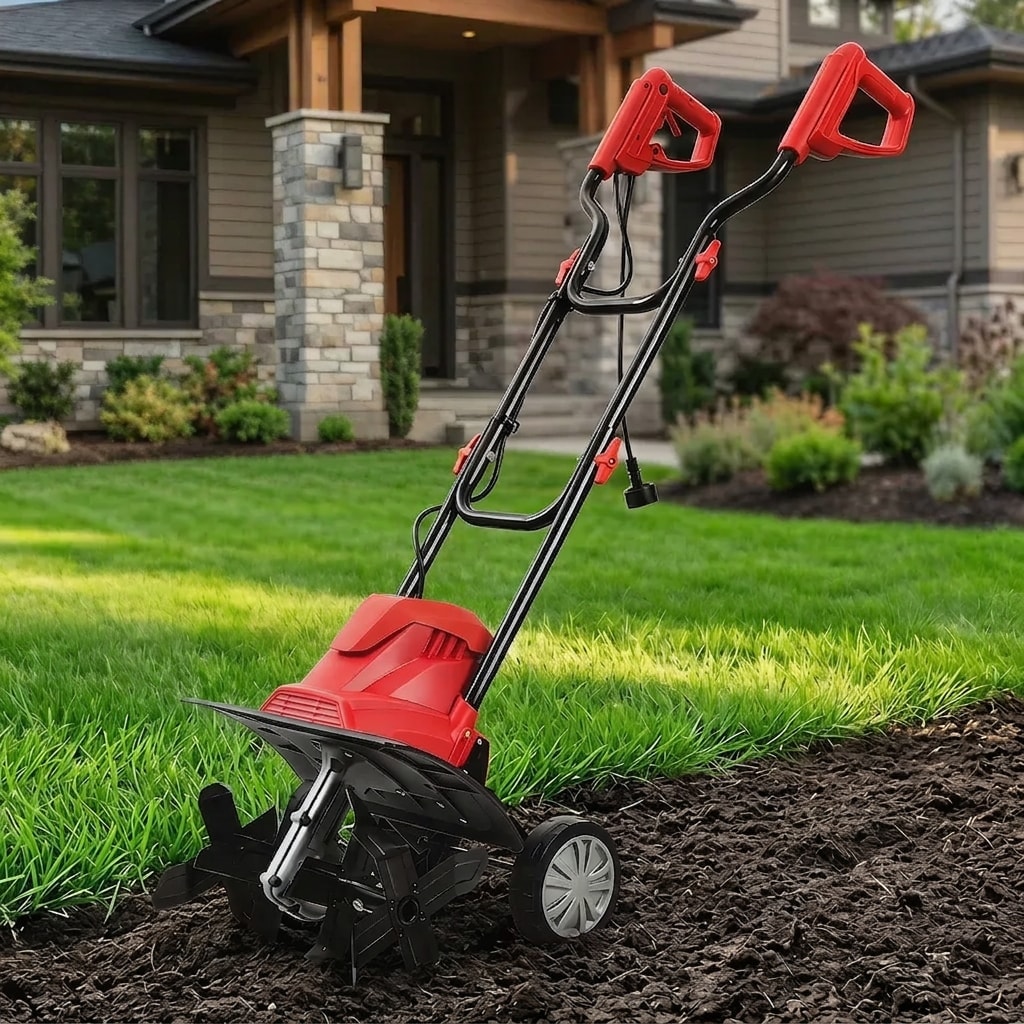 Electric tiller and cultivator, 14-inch working width, 10 A