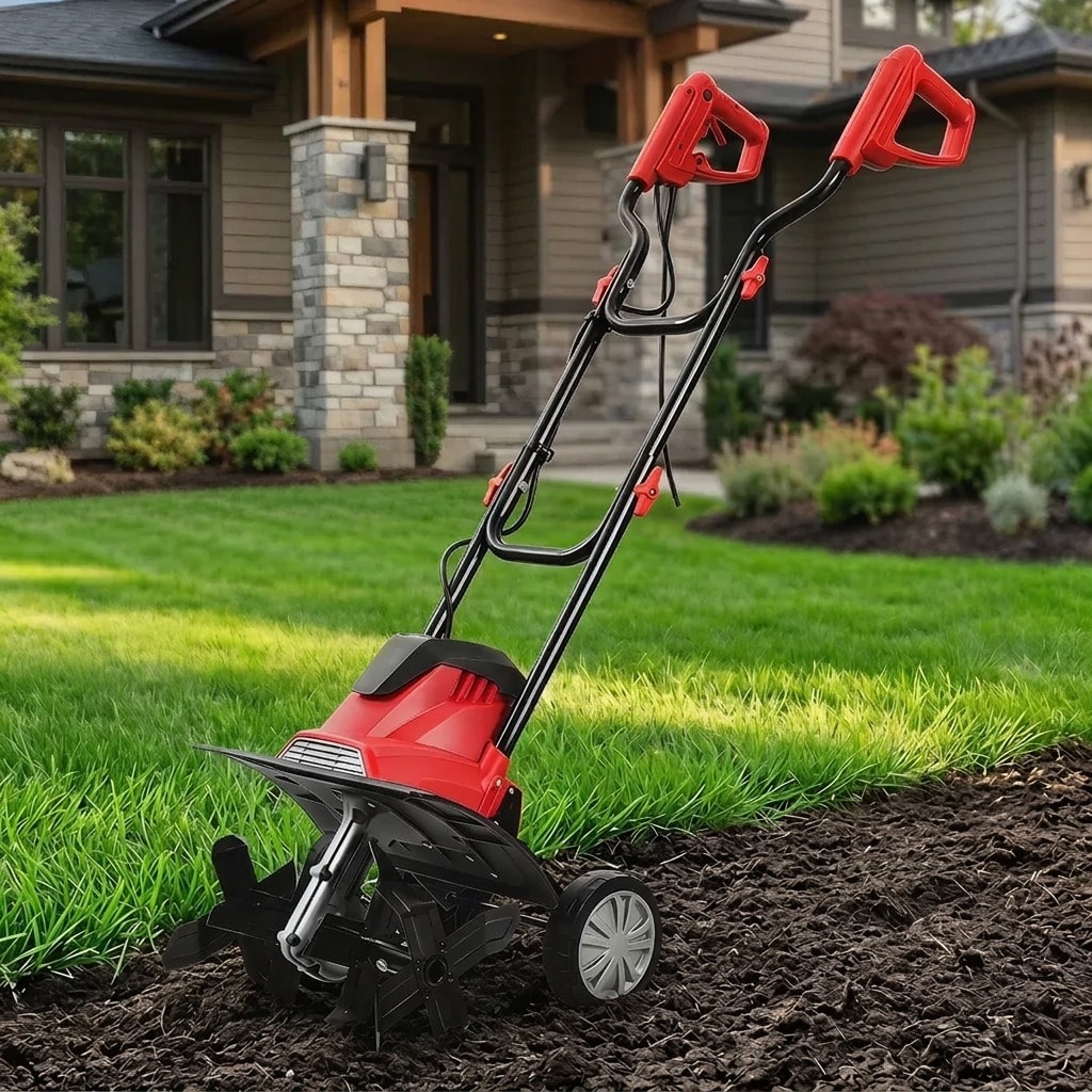Electric tiller and cultivator with 14-inch working width
