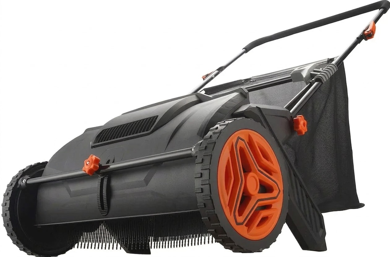 Push lawn sweeper, 21-inch, 3.5 cu ft bag