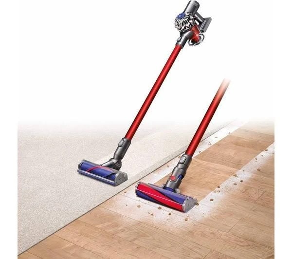 Dyson V6 Total Clean Cordless Vacuum Cleaner – Iron/Nickel/Red