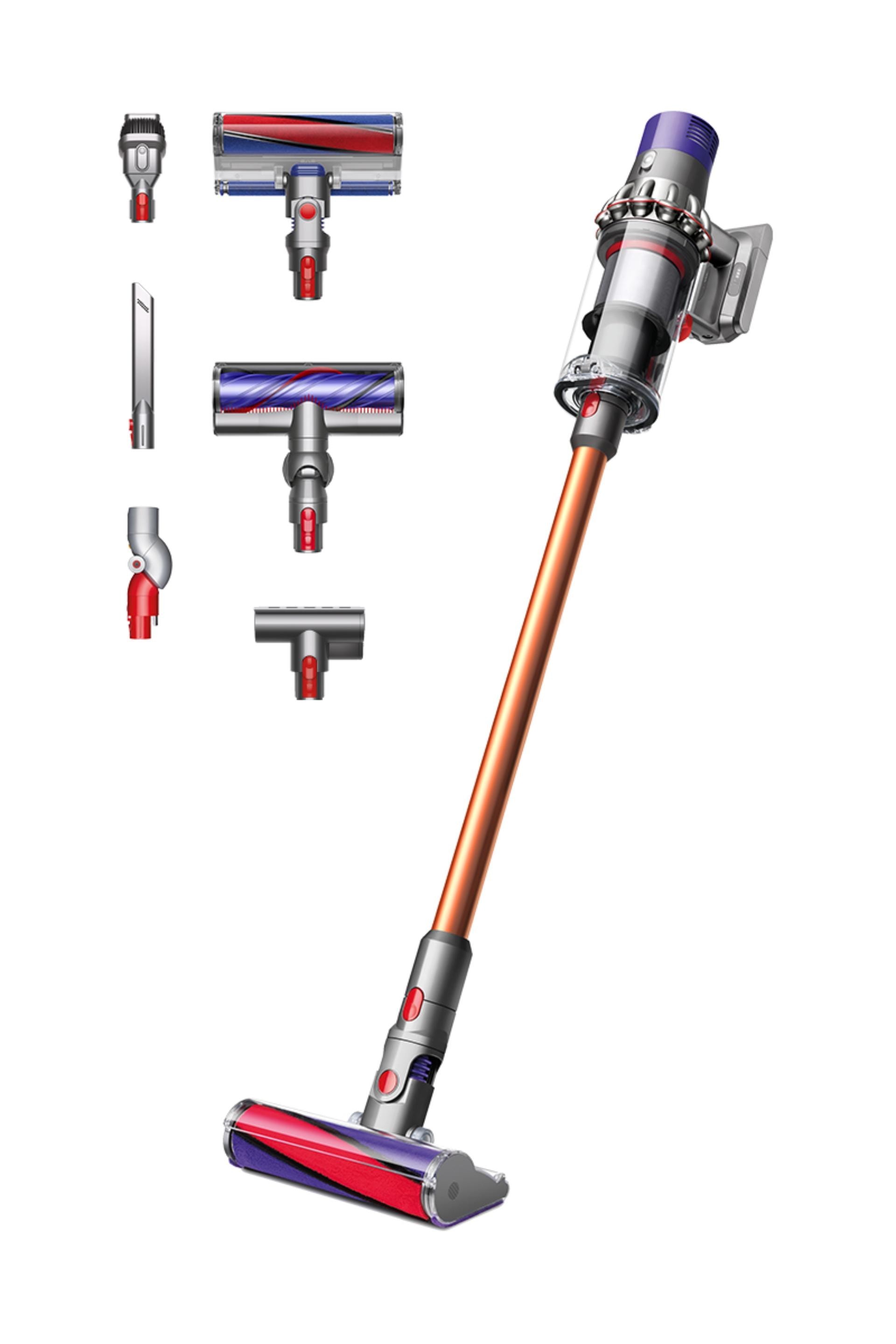 Dyson V10 Absolute Cordless Vacuum Cleaner with Fluffy and Torque Drive Heads – Nickel/Copper
