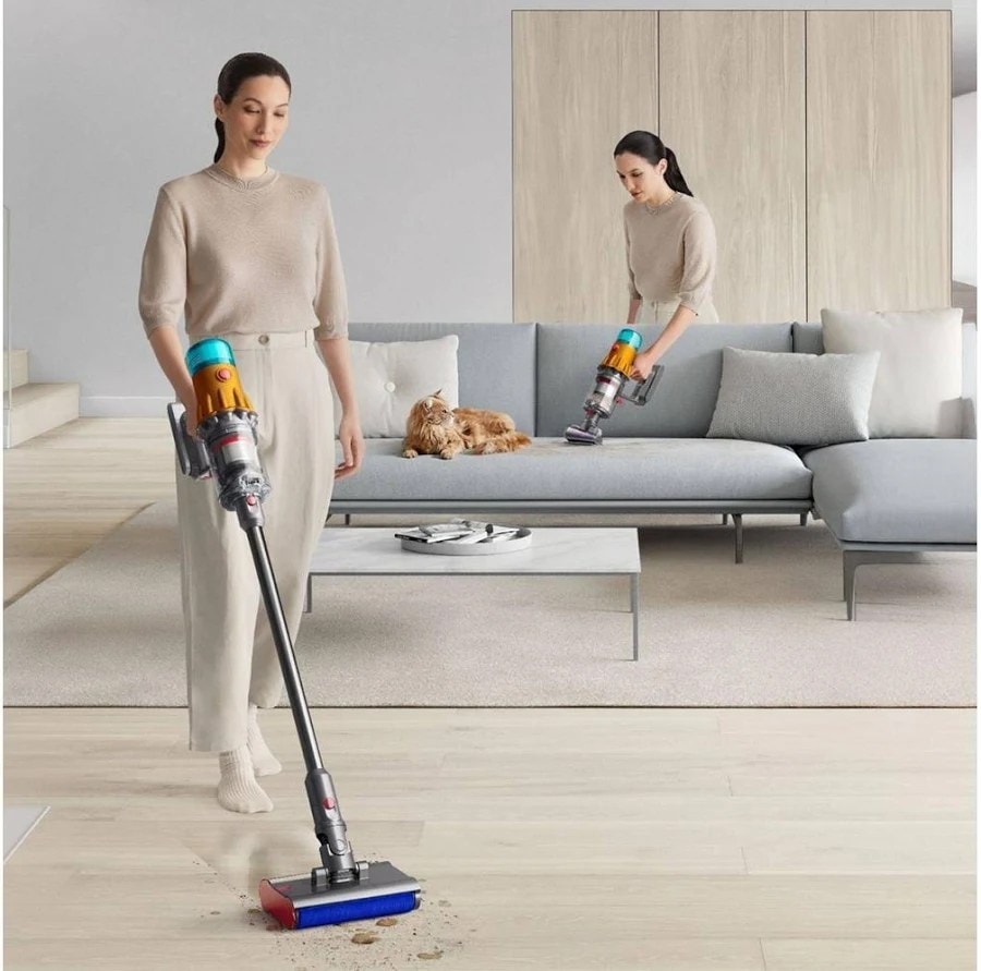 Dyson V12s Detect Slim Submarine Cordless Wet and Dry Vacuum Cleaner – Yellow/Nickel