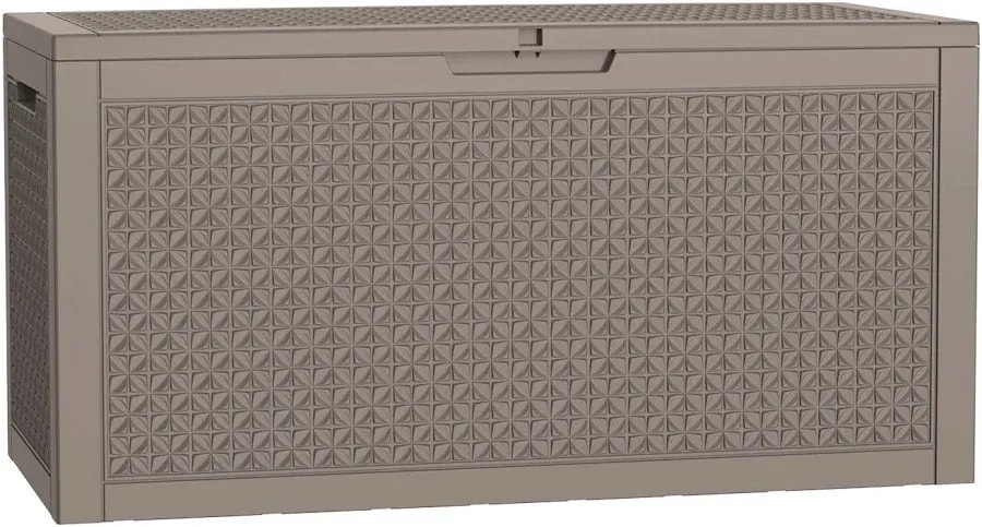 Resin outdoor storage box, 100 gallon, black