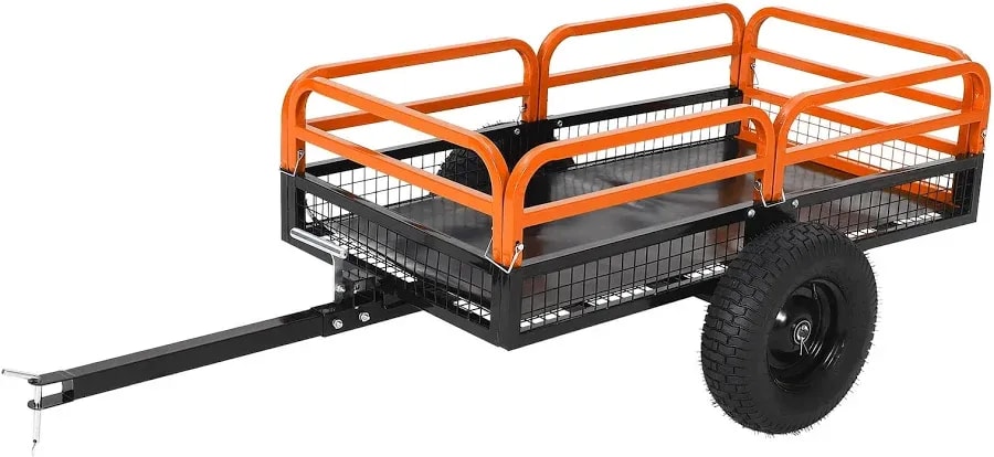 Steel garden dump cart, 15 cu ft, 1,500 lb