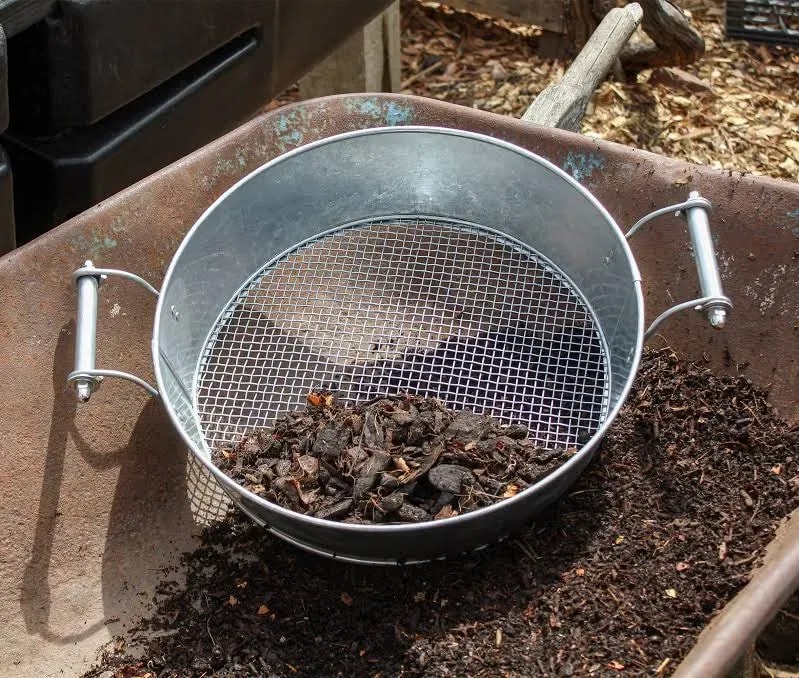 Compost sifter with handles, 19 × 16 in