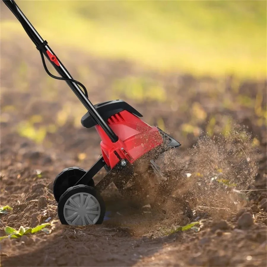 Electric tiller and cultivator, 14-inch working width, 10 A
