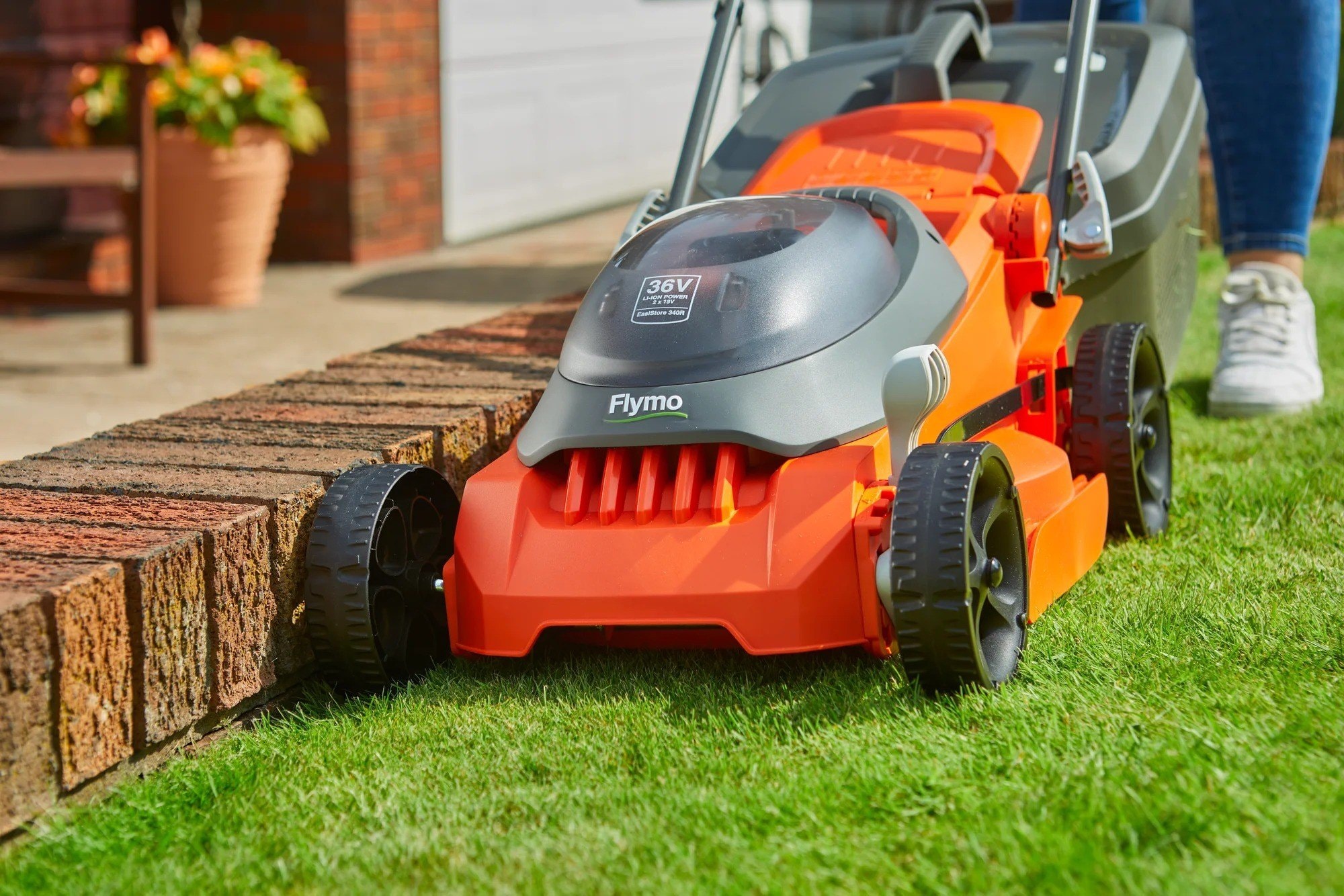 Flymo EasiStore 340R Li Cordless Lawnmower 34cm