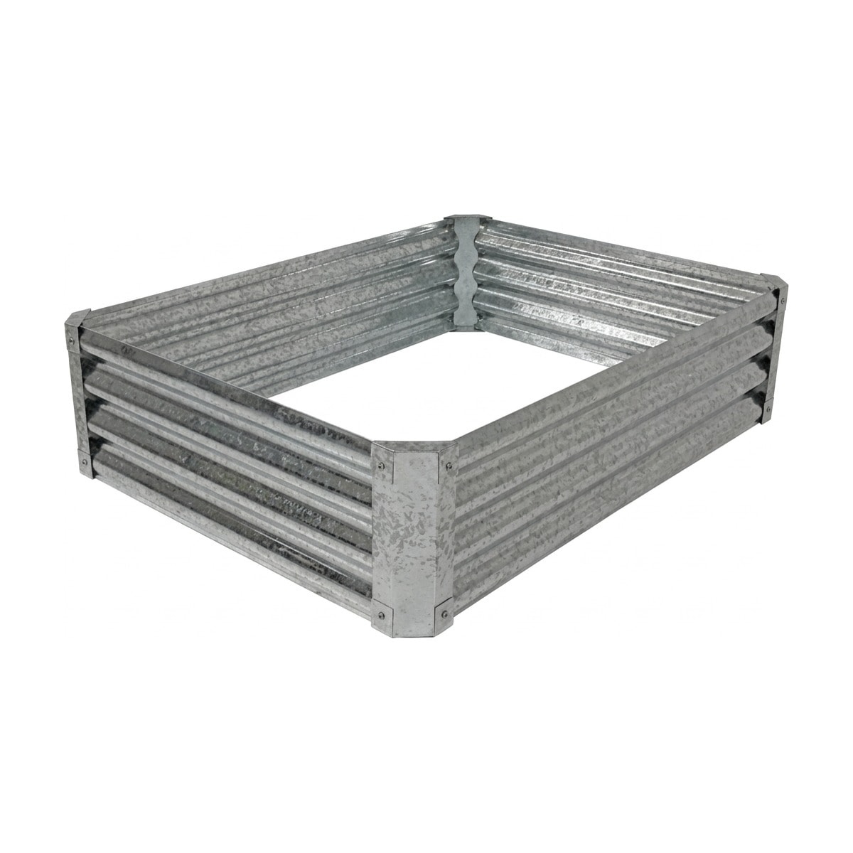 Galvanised steel raised bed, 48 × 36 × 12 in