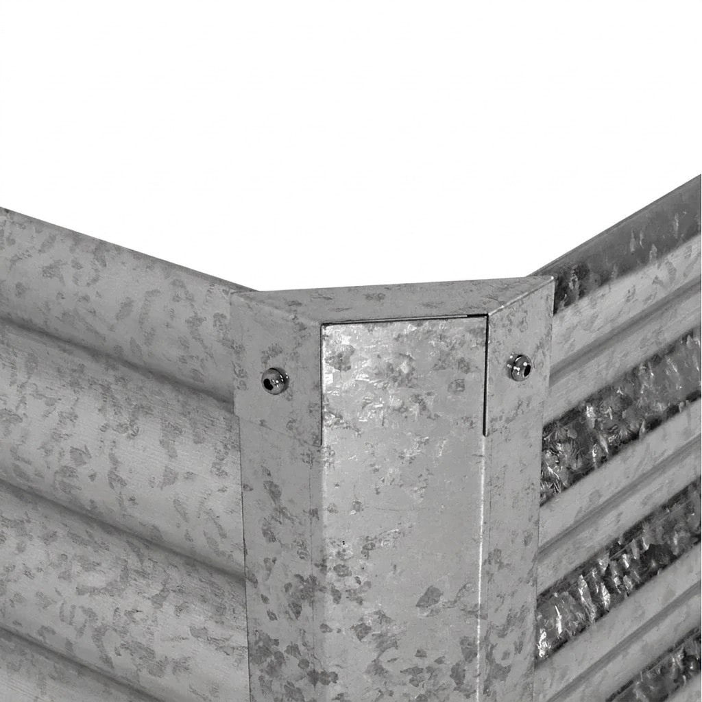 Galvanised steel raised bed, 48 × 36 × 12 in