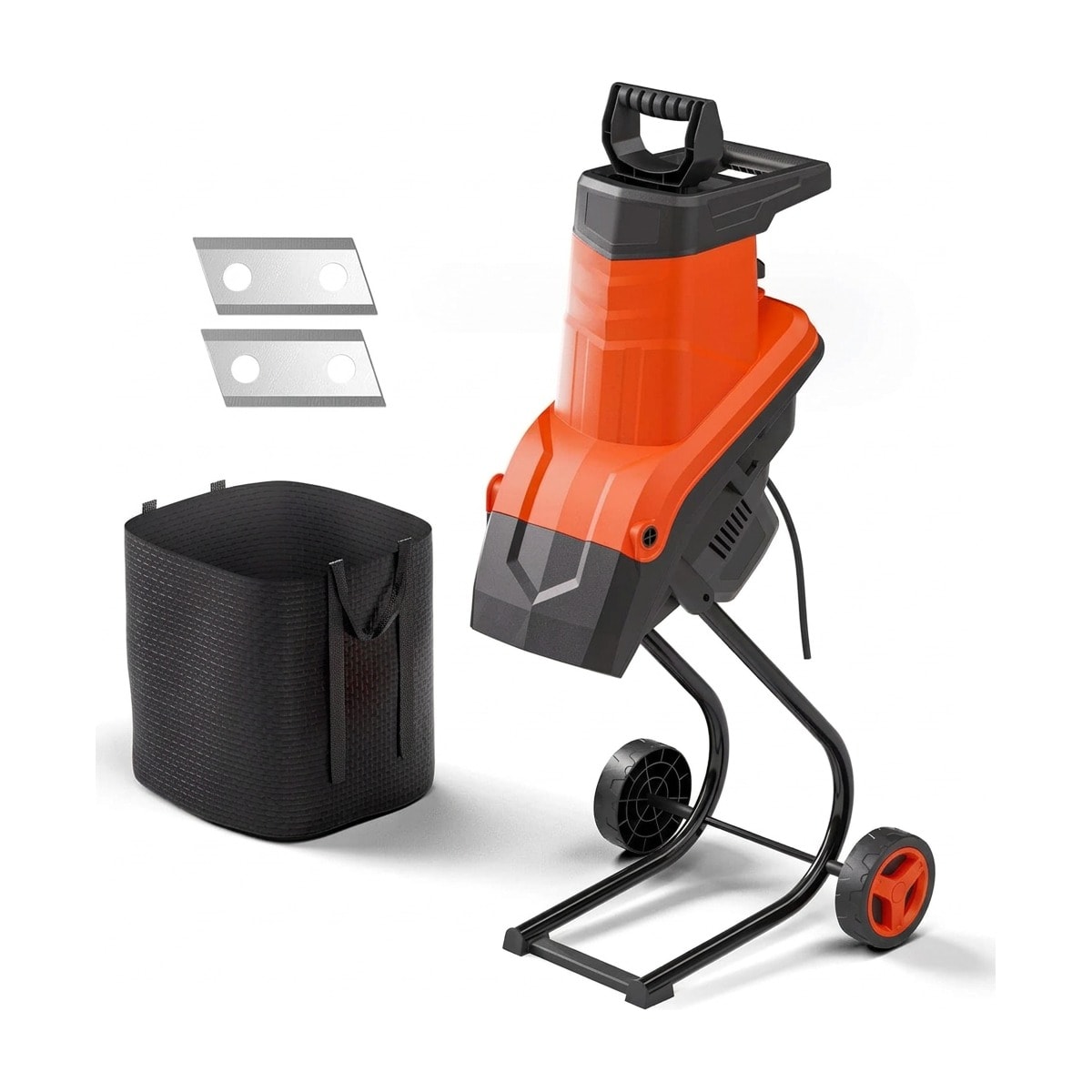 Electric wood chipper and shredder with 1.8-inch cutting capacity