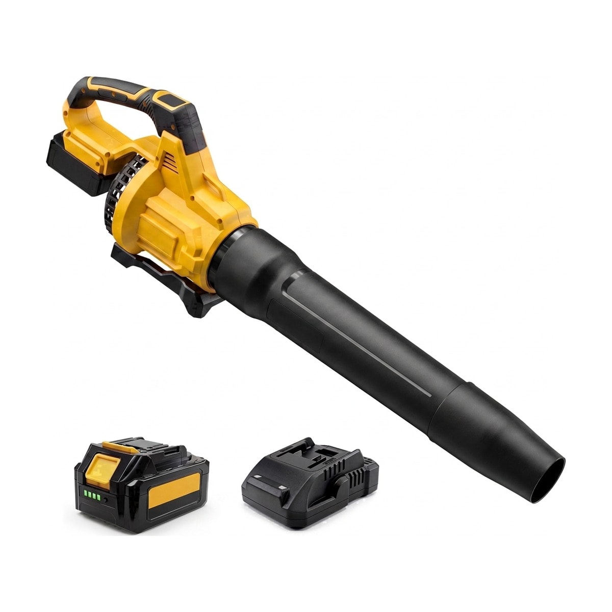 Cordless leaf blower with 3 speed settings, 650 CFM