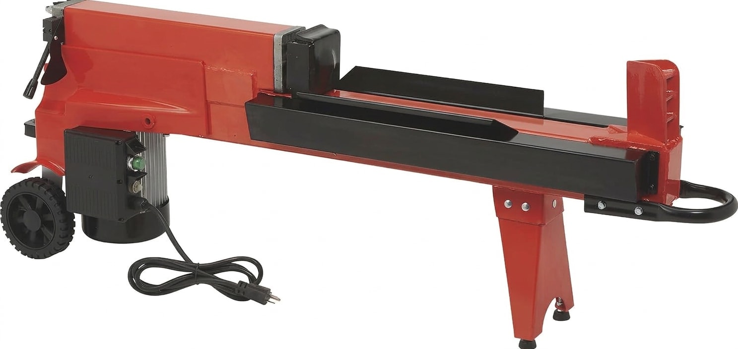 Electric log splitter, 5 ton, horizontal